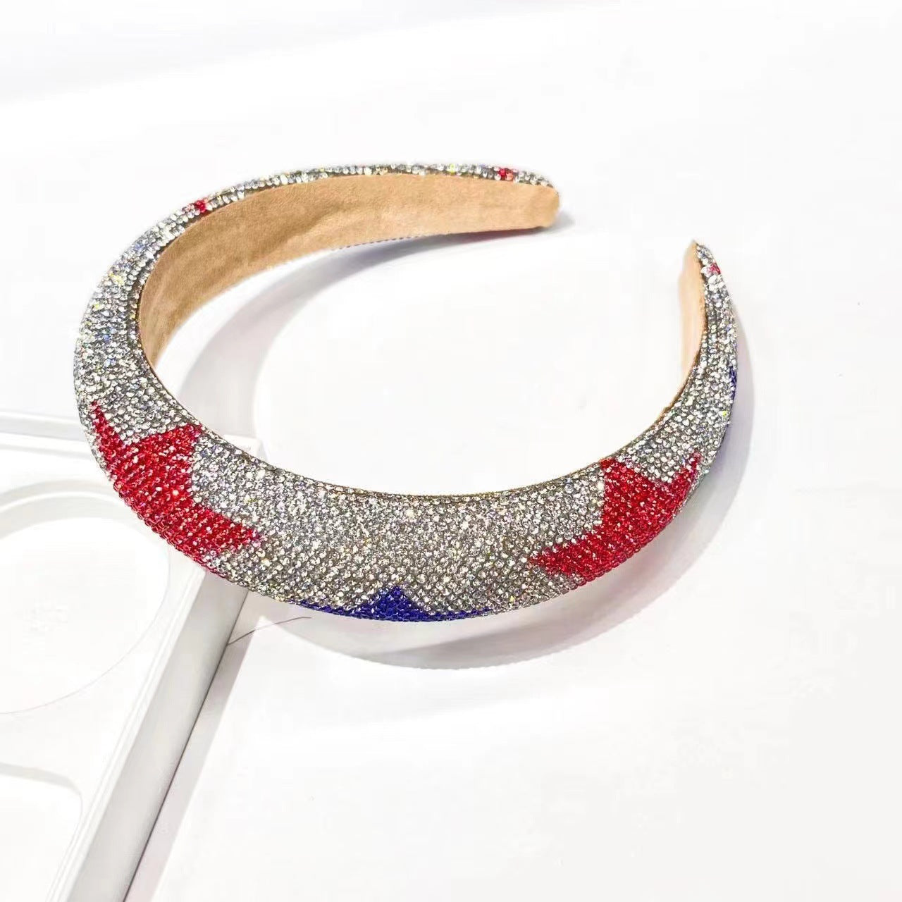 Wholesale American Independence Day Red, White and Blue Diamond Headband